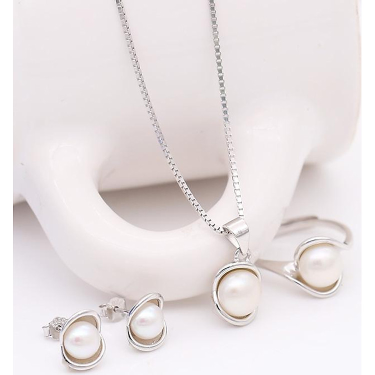 Bộ Trang Sức Ngọc Trai Nữ Hoàng - BNT611 - Bảo Ngọc Jewelry (Freesize)