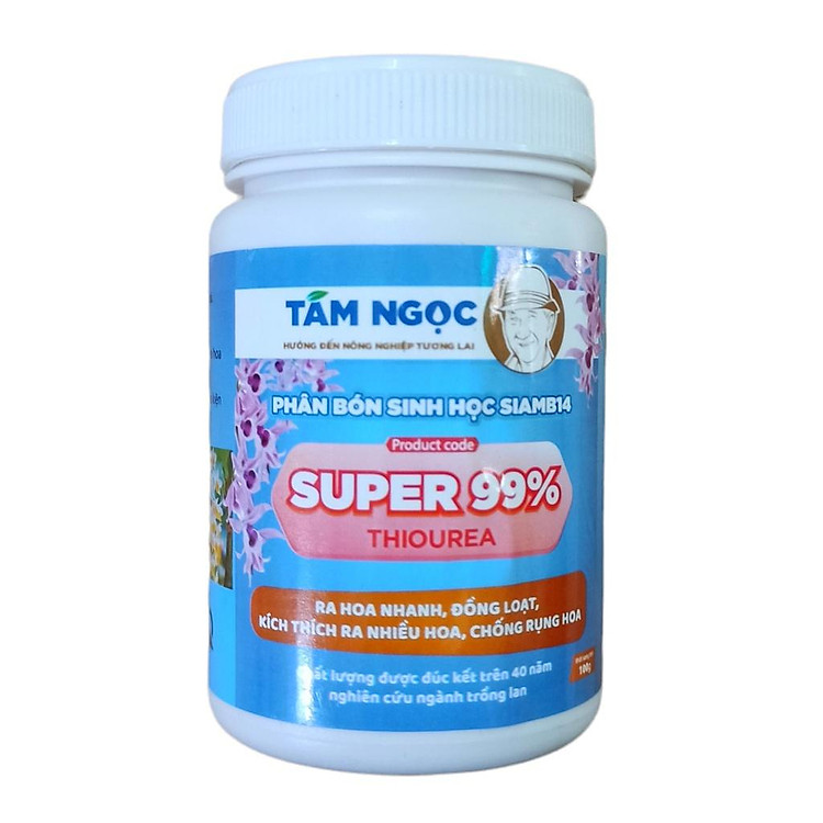 Super 99% phân bón hoa lan thầy Tám Ngọc giúp ra hoa nhanh, đồng loạt. lọ 100gr