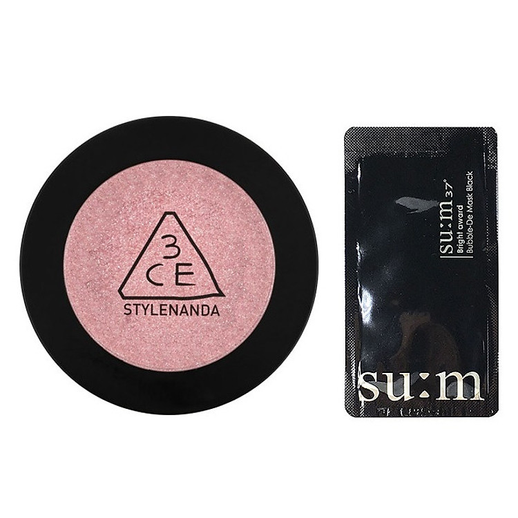 Phấn mắt nhũ 1 màu 3CE One Color Shadow #Venus + Tặng kèm 1 mặt nạ sủi bọt Su:m 37 Đen