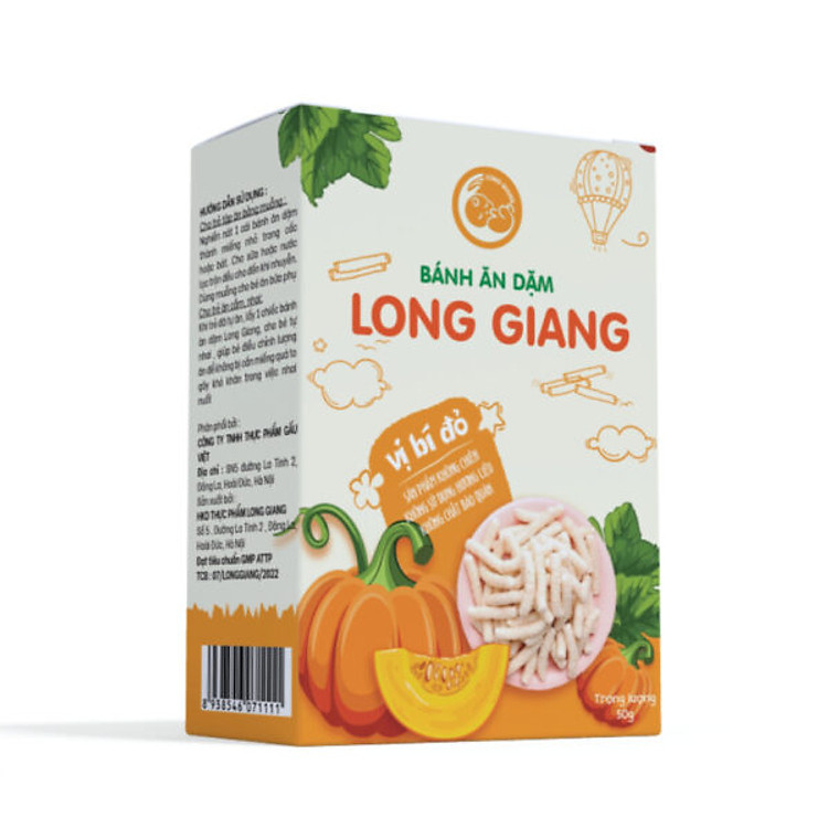 Mua Bánh ăn dặm Long Giang vị Bí Đỏ Uy tín Giá tốt - Hình ảnh 2