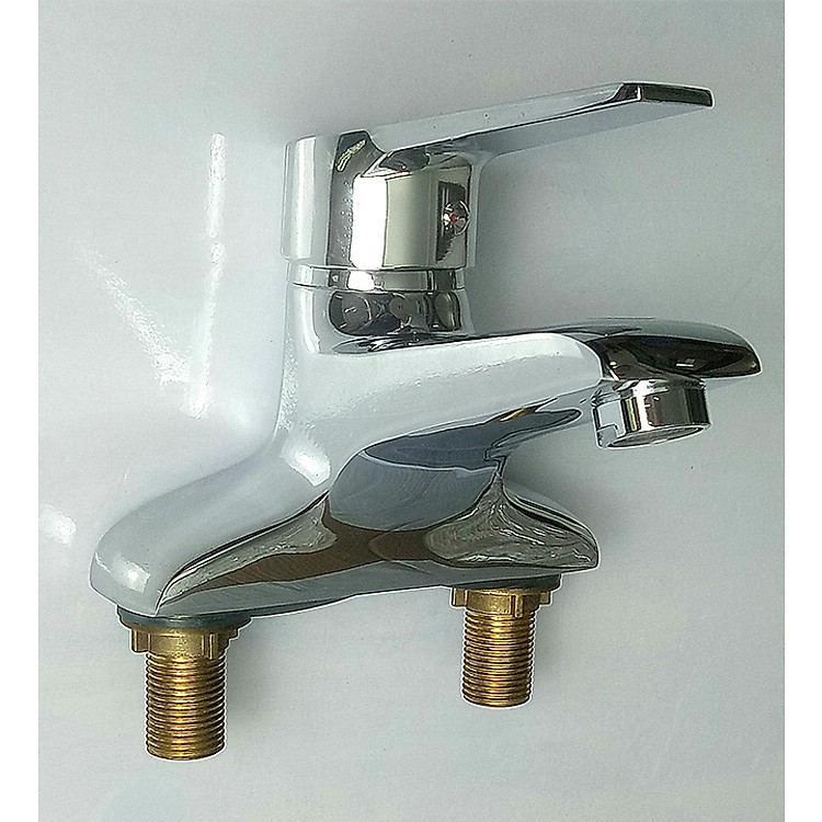 Vòi lavabo - Vòi chậu rửa mặt - 2 đường nước nóng lạnh đồng mạ crom.