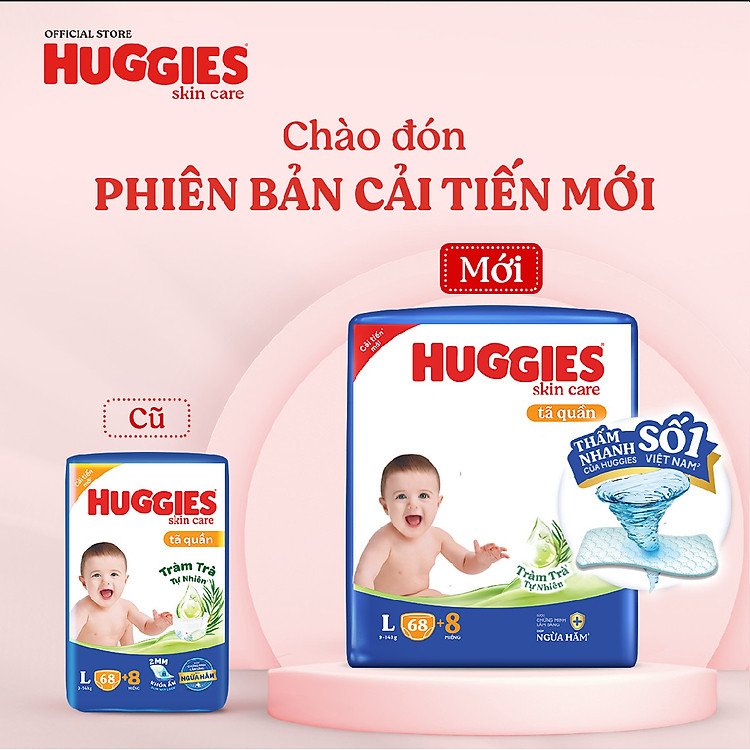 Combo 3 Tã Huggies Skin Care XXL Giá rẻ - Hình ảnh 2