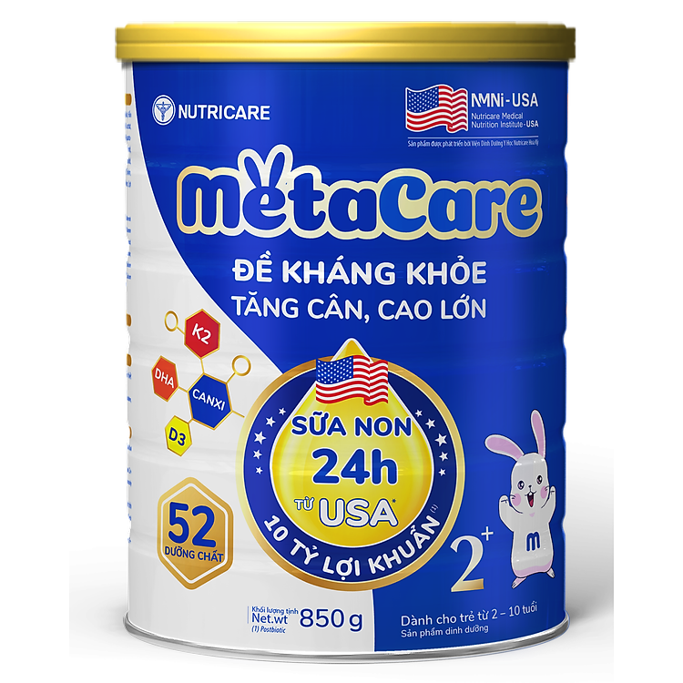Nơi mua Sữa bột Nutricare MetaCare 2+ 850g Chính hãng Tiết kiệm