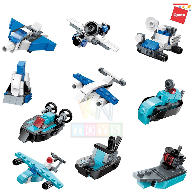 Đồ chơi lắp ráp Qman 42104 - 10 trong 1 Chính hãng Tiết kiệm - Hình ảnh 2