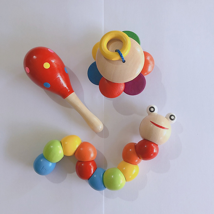 COMBO 3 Món Đồ Chơi Gỗ Xinh Xinh Cho Em Bé - Tặng 1 bấm móng tay cho bé