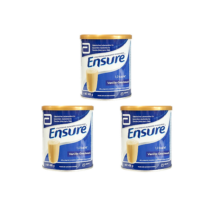 Combo 3 hộp Sữa bột Ensure Powder Vanille-Geschmask 400g - Nhập khẩu Đức