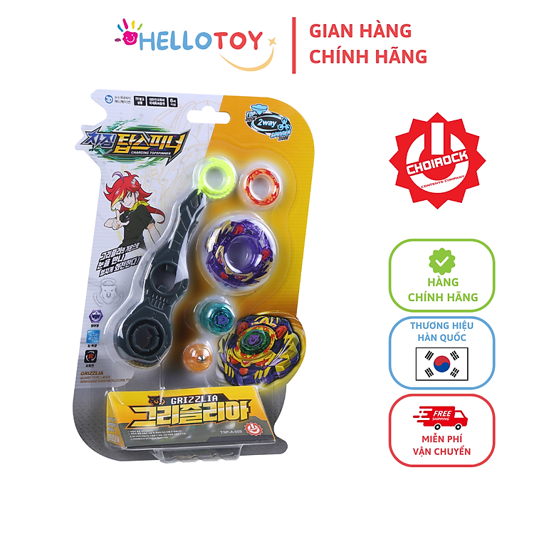 Tìm mua tại Avakids: Đồ Chơi Con Quay Grizzlia - Hellotoy - Ngập tràn khuyến mãi