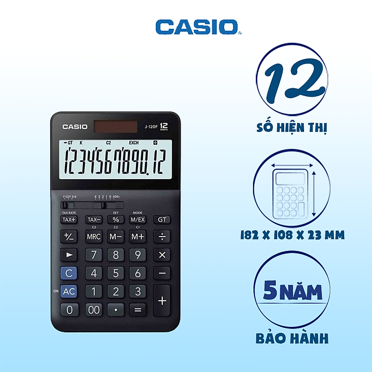Máy tính tiền Casio J-120F cỡ trung