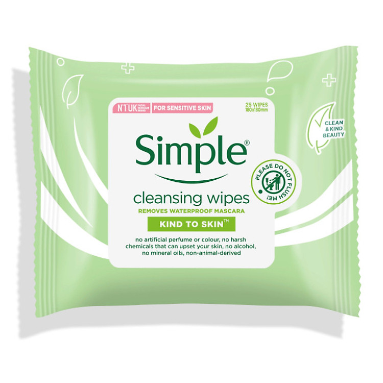 Giấy tẩy trang Simple Kind to Skin Cleansing Wipe 25 tờ
