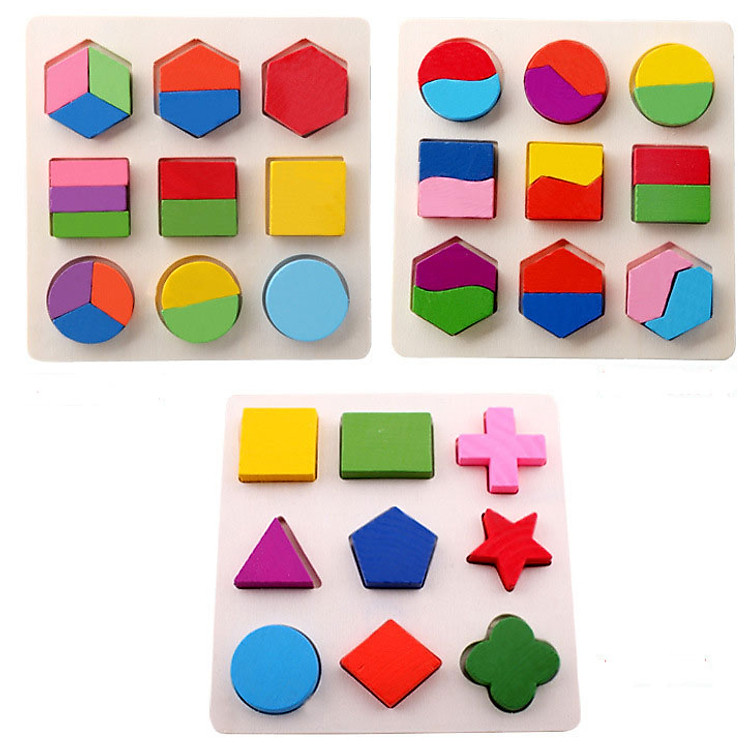 Set 3 bảng hình học phương pháp Montessori