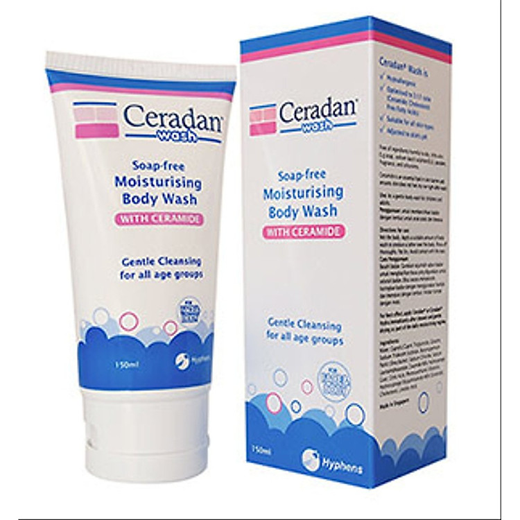 Ceradan wash-sữa tắm và rửa mặt dưỡng ẩm cho bé