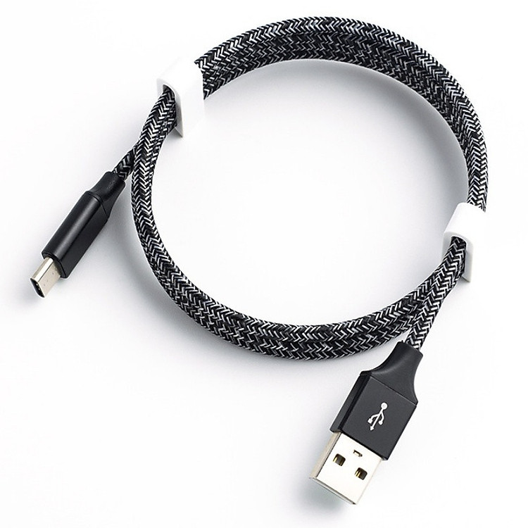 Dây cáp sạc cổng USB-C (Type C) siêu dài dây dù bện chống đứt, chống xoắn rối - Giao màu ngẫu nhiên