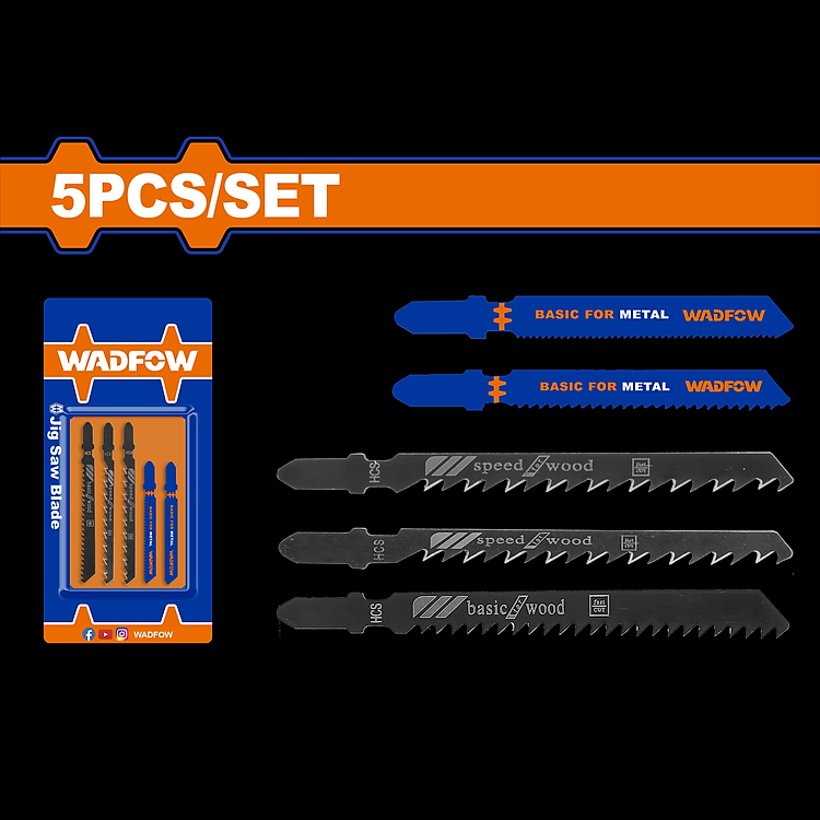 BỘ 5 LƯỠI CƯA LỌNG KẾT HỢP, ĐA NĂNG WADFOW - HÀNG CHÍNH HÃNG