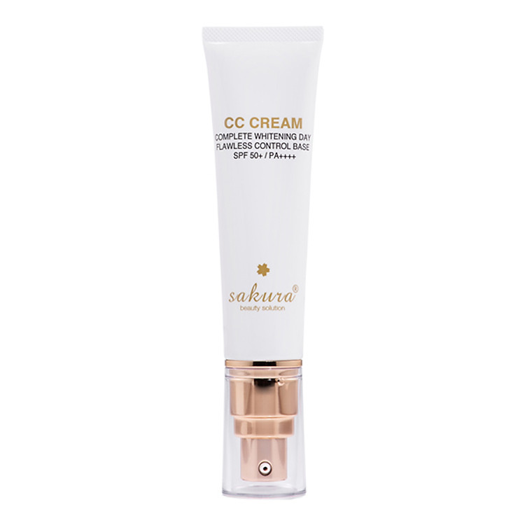 Kem Trang Điểm Chống Nắng Đa Năng Sakura CC Cream Flawless Control Base SPF50+ PA+++ (40ml)+