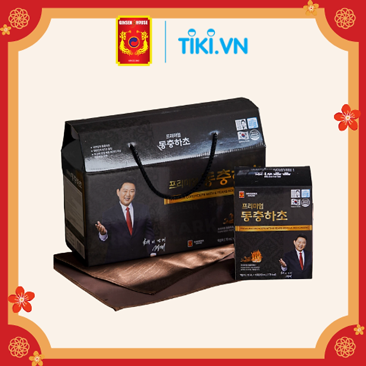 VSM - Ginseng House - Chiết Xuất Đông Trùng Hạ Thảo & Hồng Sâm Hàn Quốc 6 Năm Tuổi -Hộp 30 gói