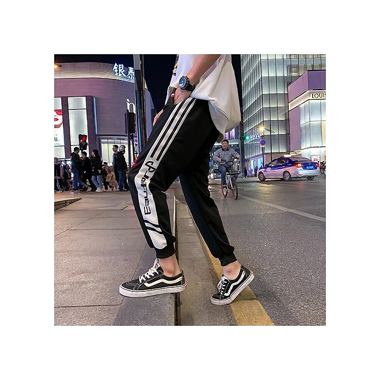 Quần Jogger Nam Nữ phối sọc, họa tiết cực cá tính có Big Size