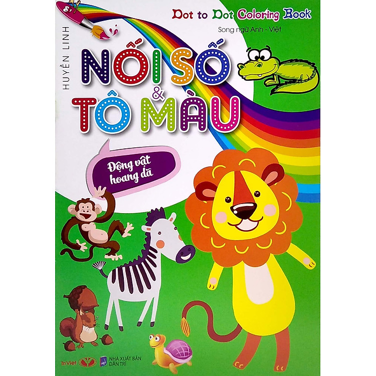 Dot To Dot Coloring Book - Nối Số & Tô Màu - Động Vật Hoang Dã - Ảnh 3
