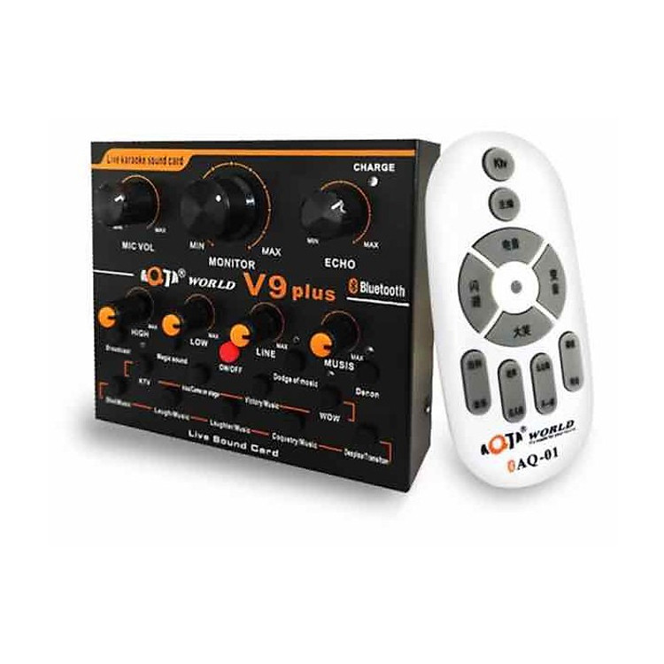 Sound card hát live stream AQTA V9 plus bluetooth