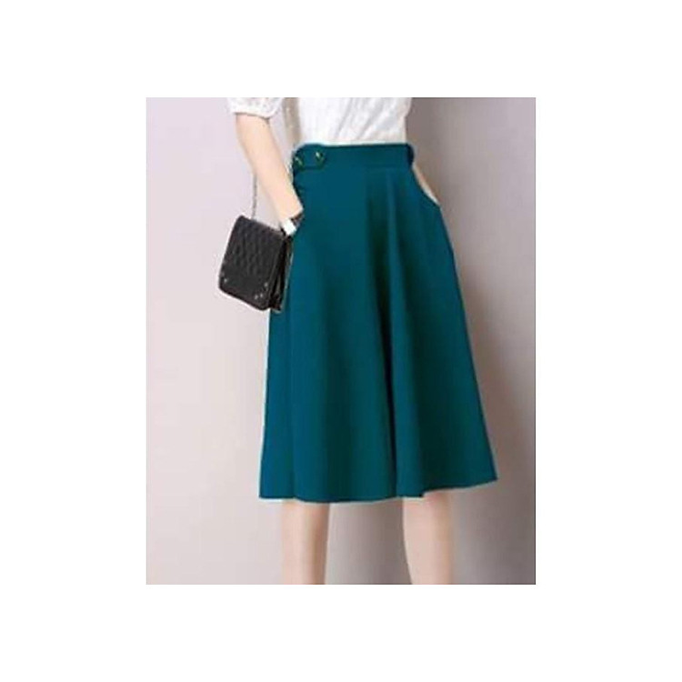 Chân váy xòe đính nút lưng - 3 màu