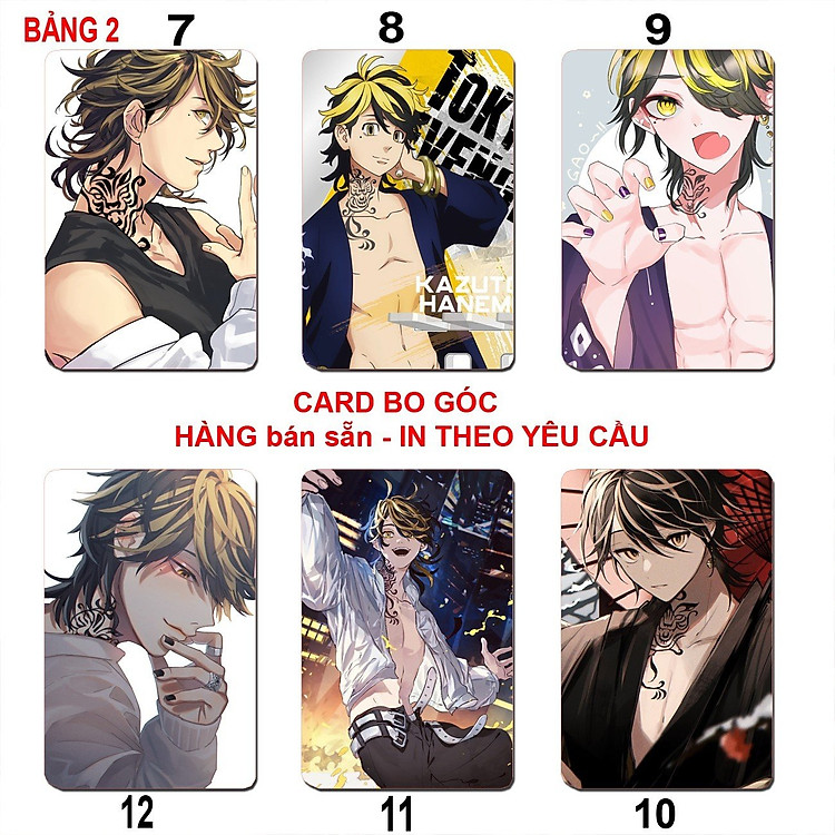 Thẻ Card Hanemiya Kazutora Tokyo Revengers (6 ảnh) - Ảnh 2