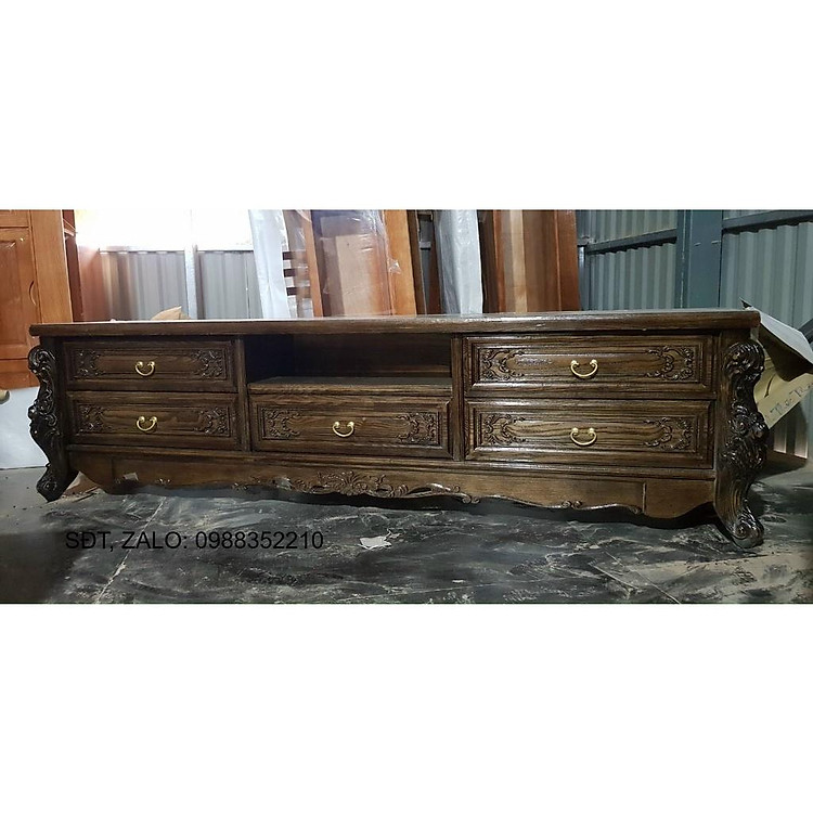 Kệ tivi gỗ sồi đen