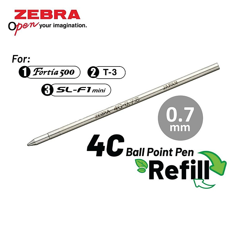 Ruột viết 4C 0.7mm - Zebra Nhật Bản