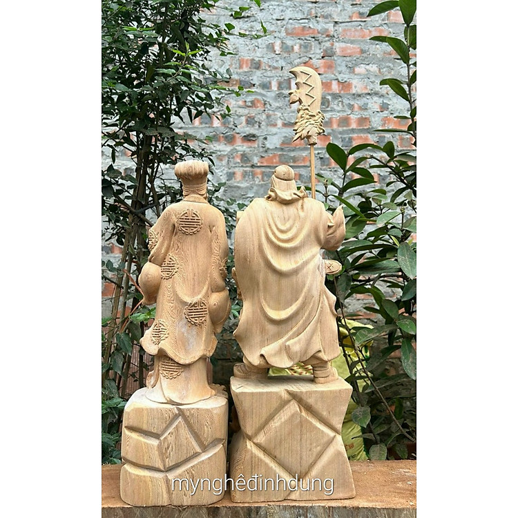 Cặp Tượng Văn Võ Song Toàn Khổng Minh và Quan Công (40cm) - Ảnh 2