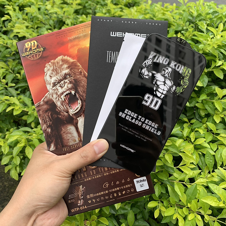 Kính Cường Lực KingKong 9D Trong Suốt Dành Cho iPhone - Full Hộp Sắt Cao Cấp - Dán Full Màn - Hàng Chính Hãng