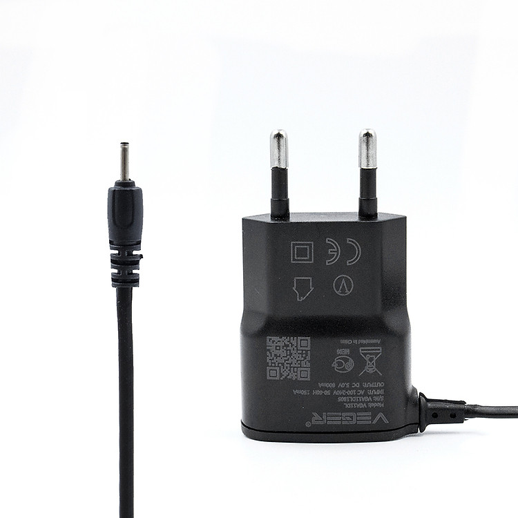 Adapter Sạc Veger Dây Chân Kim - Hàng Chính Hãng