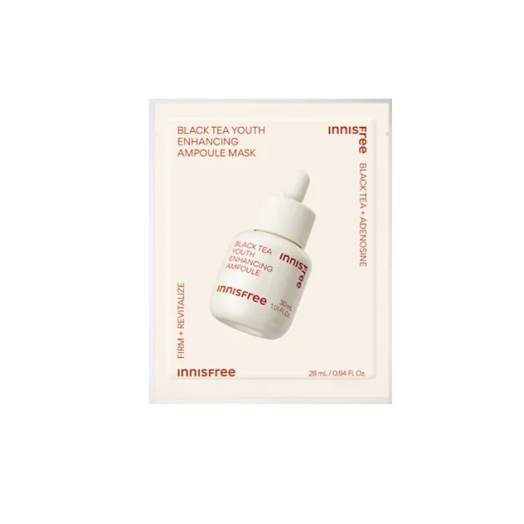 Mặt nạ phục hồi da innisfree Black Tea Youth Enhancing Ampoule Mask 28ml (New 2023)