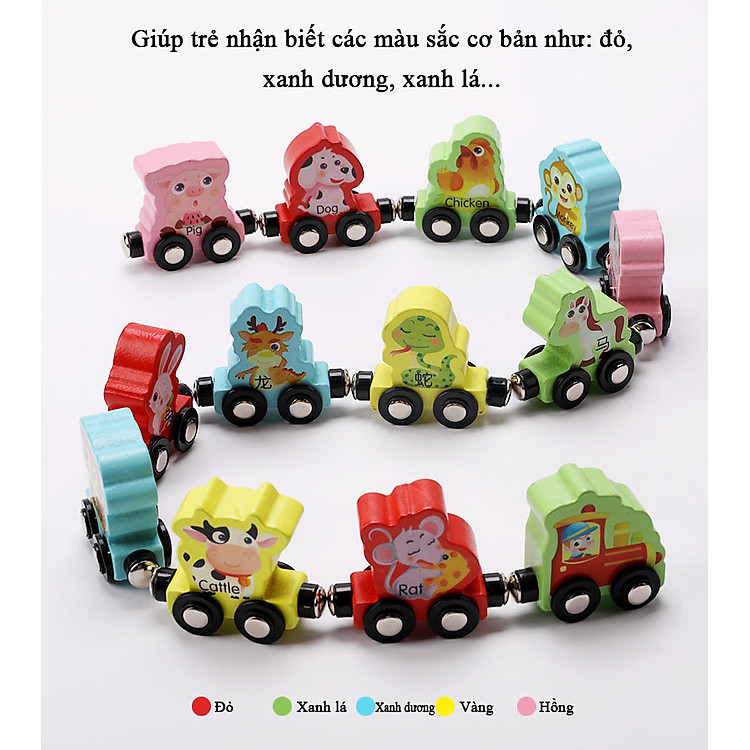 Đồ Chơi Gỗ Đoàn Tàu Lắp Ráp Cho Bé Chính hãng Tiết kiệm - Hình ảnh 3