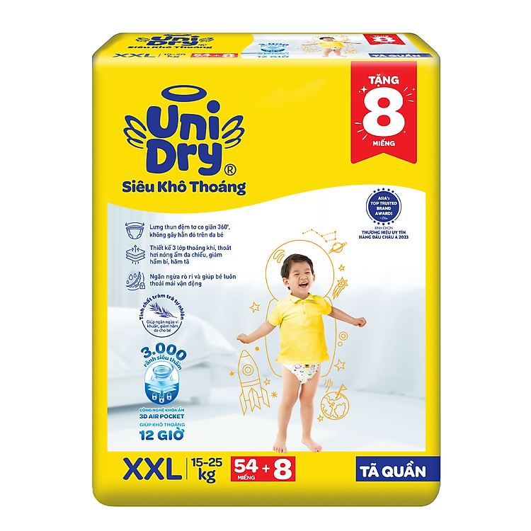 Tã quần UniDry Siêu khô size XXL Ưu đãi - Hình ảnh 2