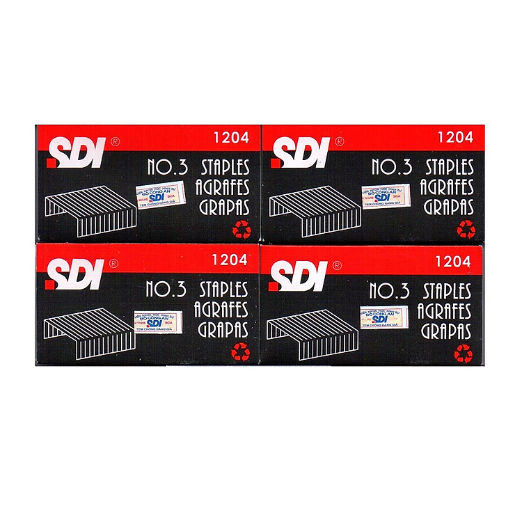 Combo 4 hộp Kim Bấm SDI 1204 (Kim số 3 -24/6)