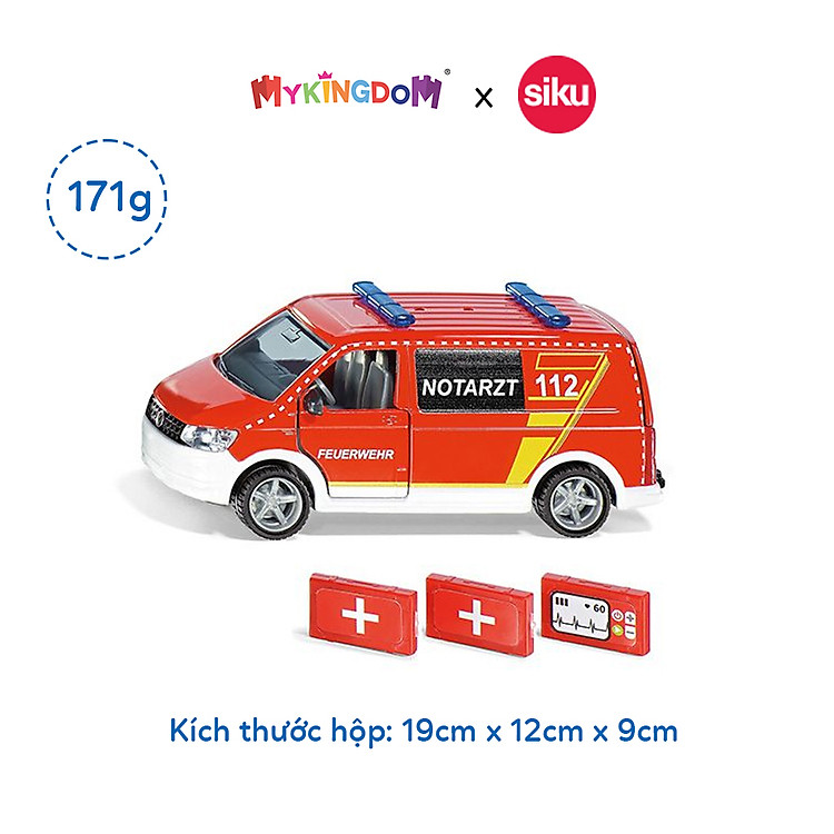 Đồ Chơi Xe Cấp Cứu VW T6 SIKU Chính hãng Ưu đãi - Hình ảnh 2