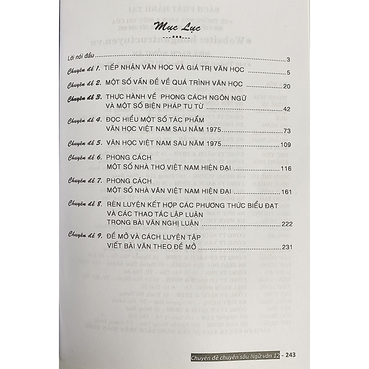 Chuyên đề chuyên sâu bồi dưỡng Ngữ văn 12 - Ôn thi THPT - Ảnh 3