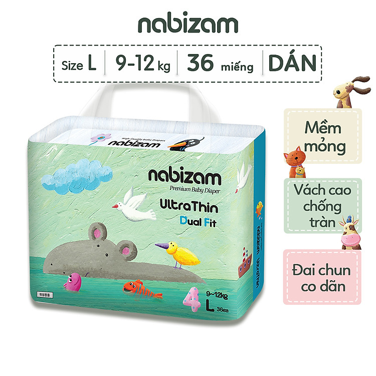 Chọn mua tại Shopee: Tã Dán NABIZAM Ultra Thin Size L mua giá tốt nhất tại Shop Mall