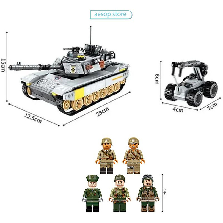 Mua Đồ chơi lắp ráp xe tăng QMAN 1721 Chính hãng Giá tốt - Hình ảnh 5