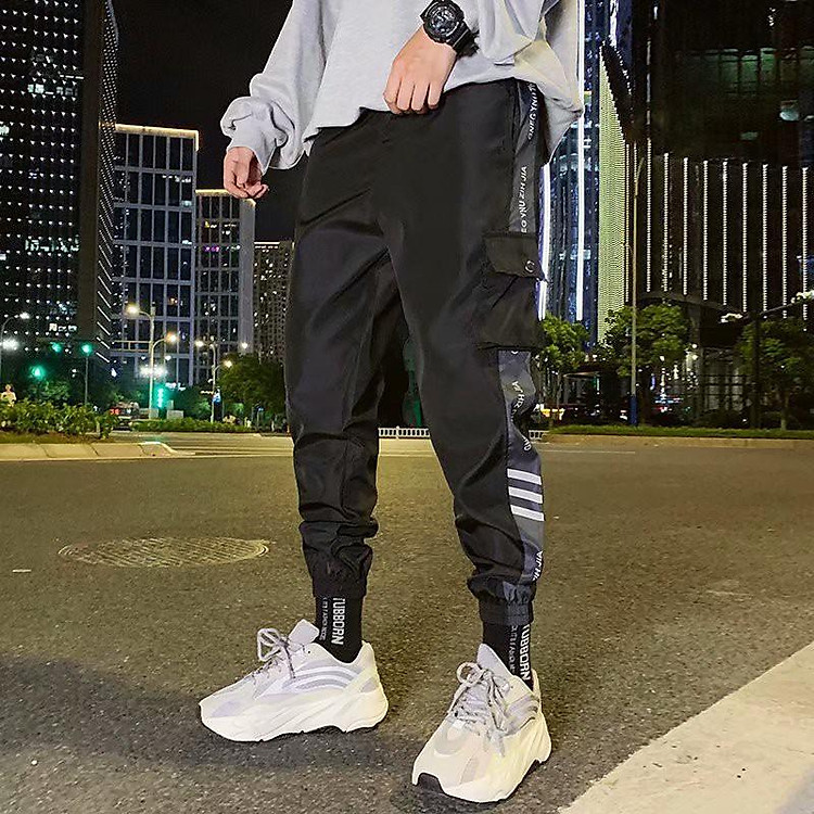 Quần jogger nam túi hộp, chất gió dù mềm mịn phong cách đường phố K06