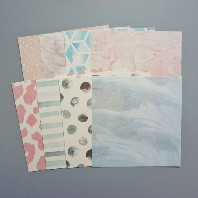 Giấy thủ công trang trí Scrapbook 16 tờ PA001