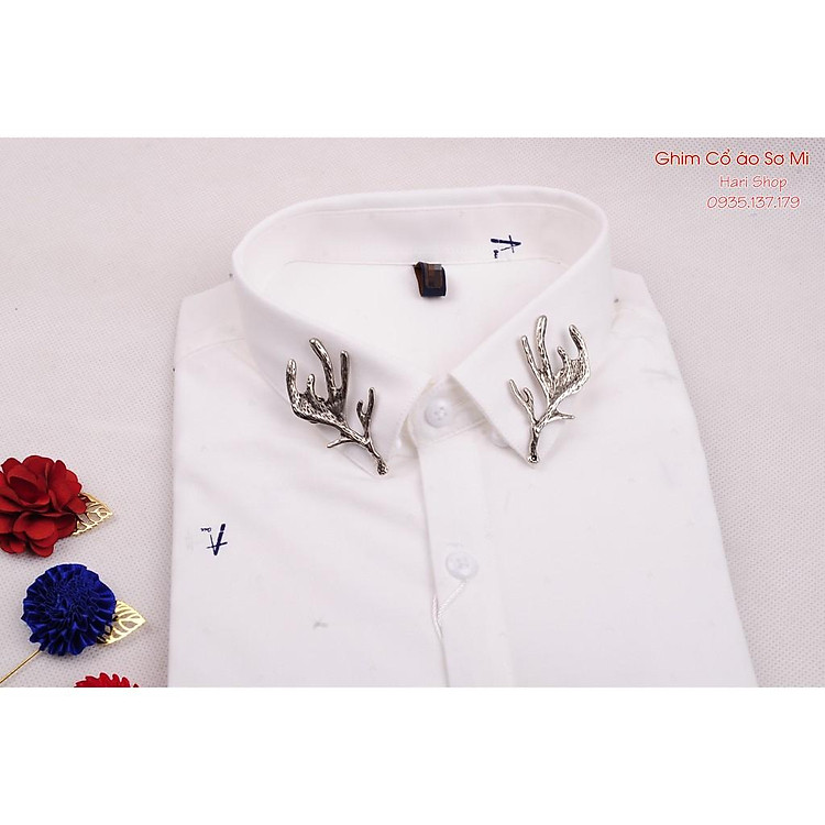 Ghim cài cổ áo sơ mi - nét phá cách cho sơ mi truyền thống