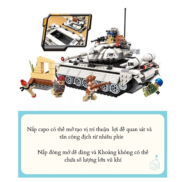 Đồ chơi lắp ráp xe tăng Qman 3206 Chính hãng Giá rẻ - Hình ảnh 2