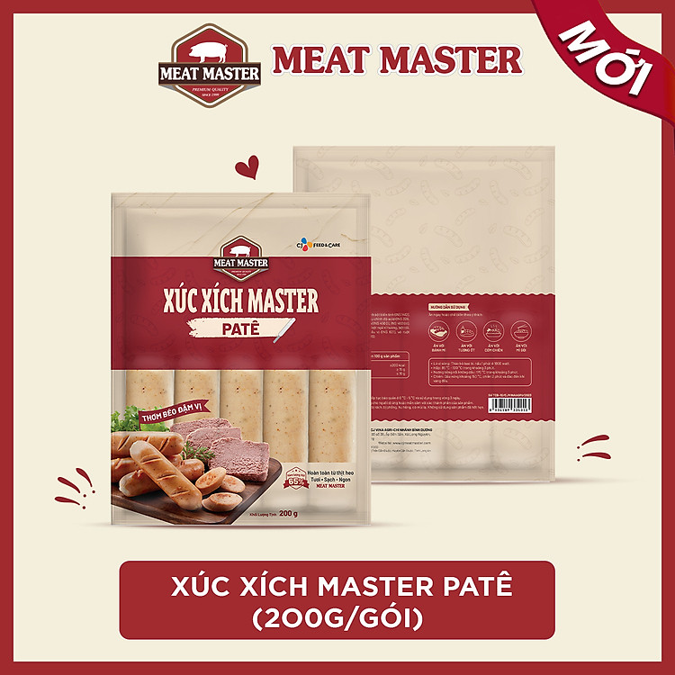 Xúc xích Master patê 200g/túi