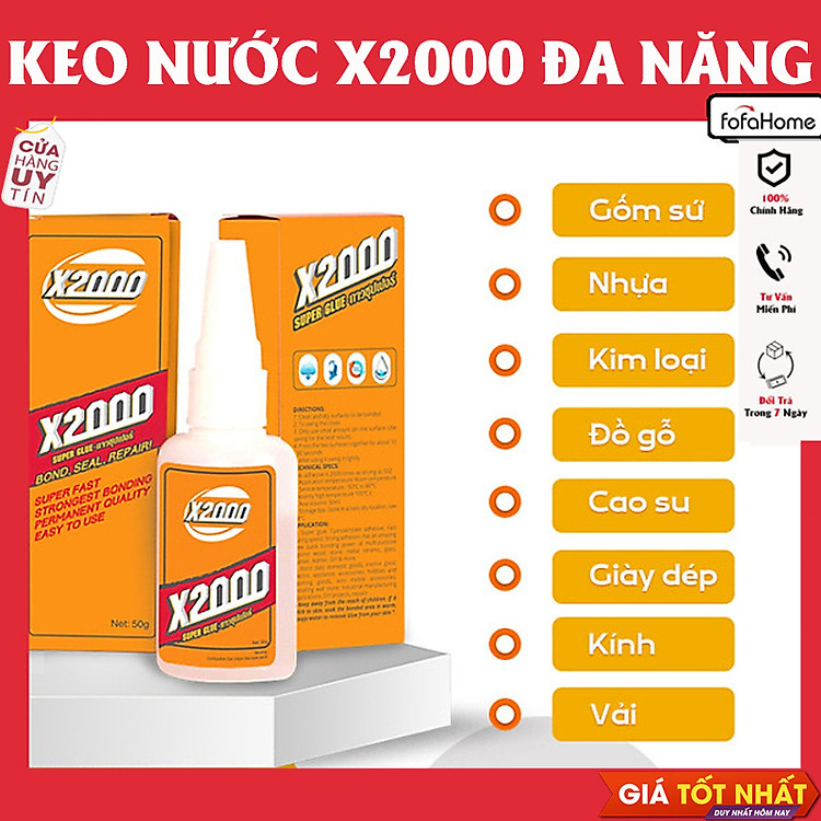 Keo Dán Đa Năng Siêu Dính X2000 (Lọ to)
