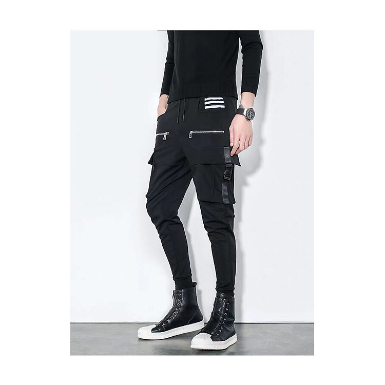 Quần jogger kaki nam túi hộp