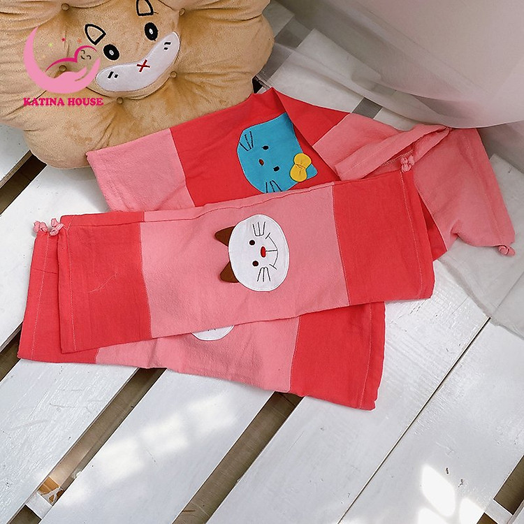 Vỏ áo gối ôm trẻ em Katina House, vải cotton cara mềm mại thoáng mát , đắp họa tiết dễ thương