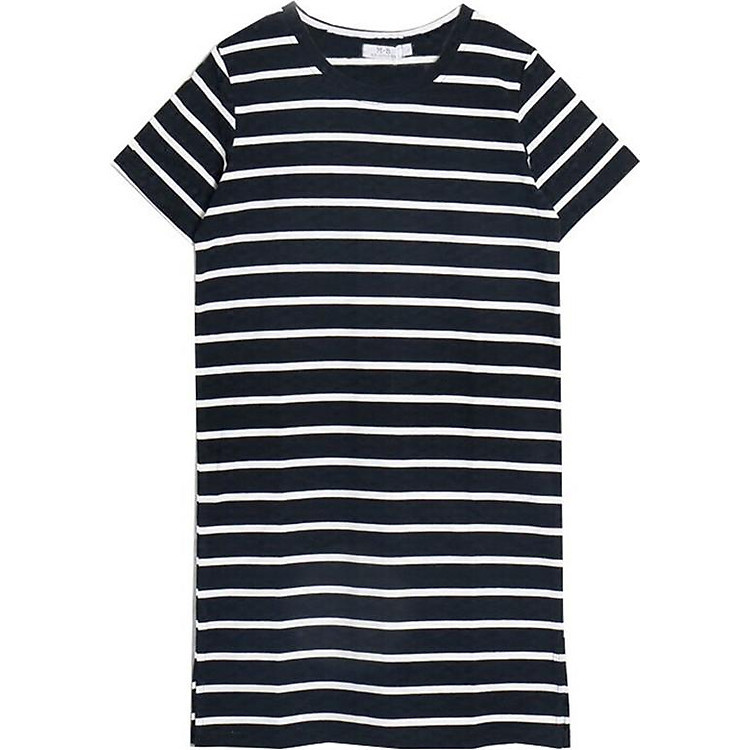 Váy Suông Kẻ Ngang Đen