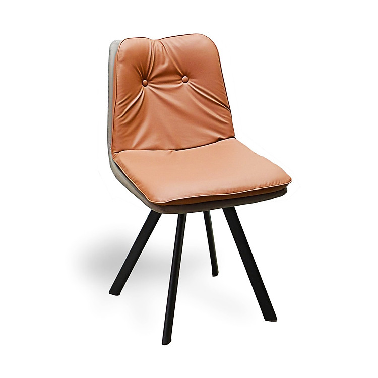 Ghế làm việc tại nhà thân nệm dày 2 lớp giả da chân sắt cố định