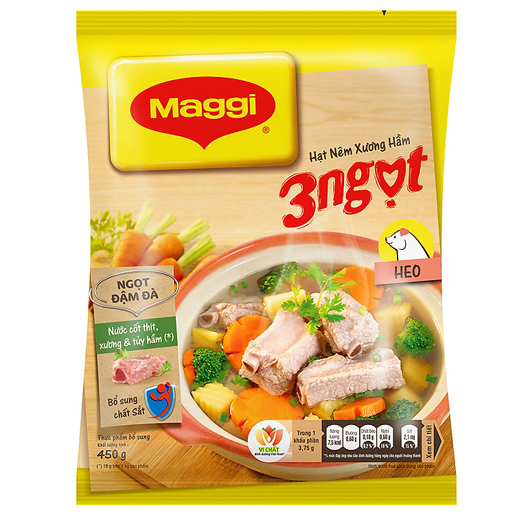 Hạt Nêm Maggi 3 Ngọt Vị Heo (450g) - 12284396