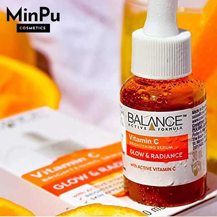 Serum Vitamin C Brightening Glow & Radiance - Tinh Chất Balance Active Formula Vitamin C Sáng Da 30ml