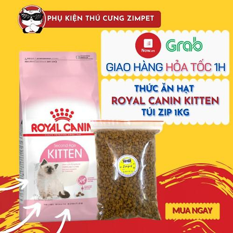 Hạt Royal Canin Kitten 36 túi zip 1kg